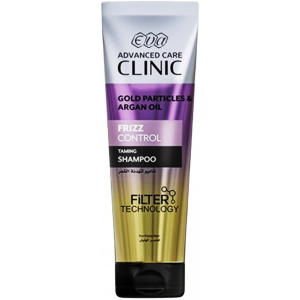 EVA ADVANCED CARE CLINIC GOLD PARTICLES & ARGAN OIL FRIZZ CONTROL TAMING SHAMPOO 230 ML